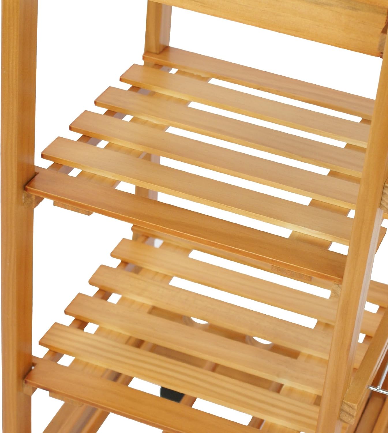 Nova Microdermabrasion Rolling Wood Kitchen Island Storage Trolley Utility Cart Rack w/Storage Drawers/Baskets Dining Stand w/Wheels Countertop (Wood) (Wood Top) - Kitchen Islands & Carts
