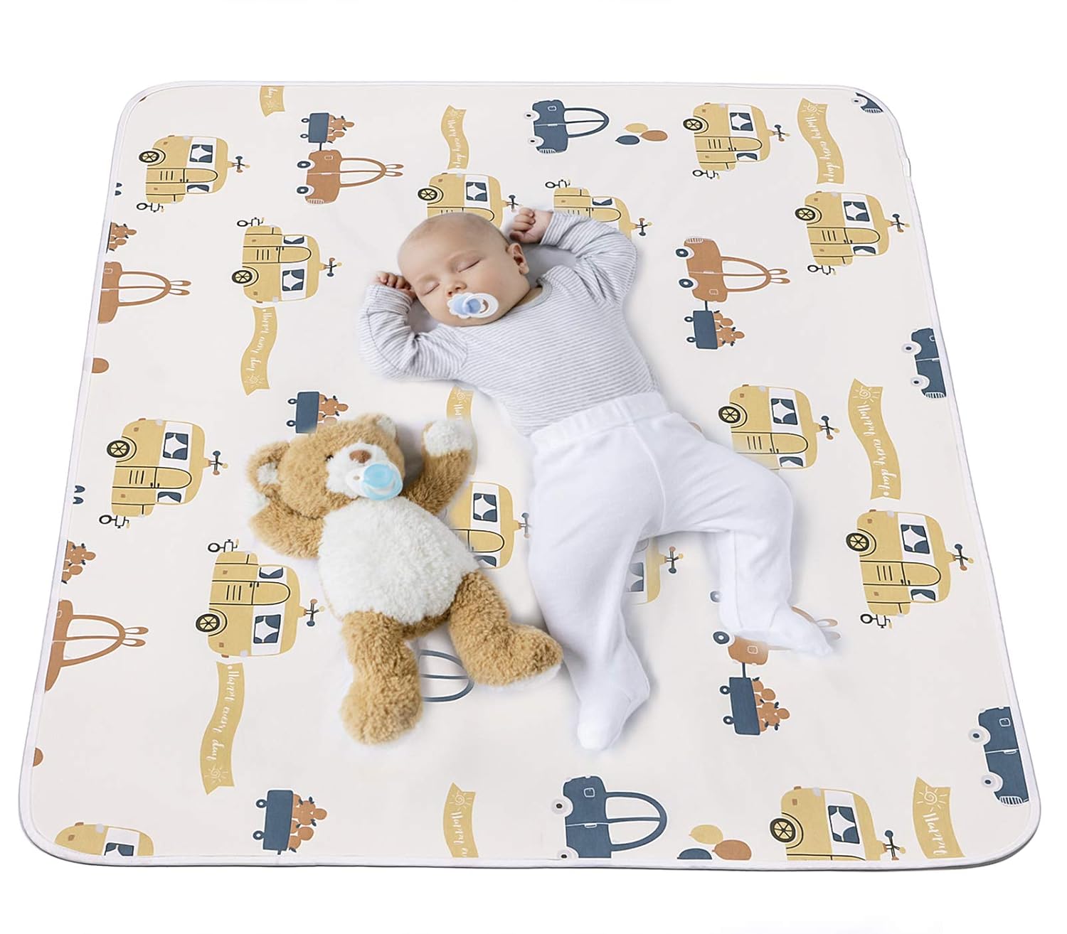 ROCCED Baby Bed Pad Waterproof Washable Reusable 31"x40" Large Toddler Mattress Protector Incontinence Pads Sheet Cover Underpads for Kids Adults and Pets Potty Training Mat-Car : Baby