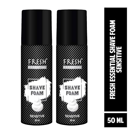 Fresh Essential Shave Foam-Sensitive, 50 ml (Pack of 2)