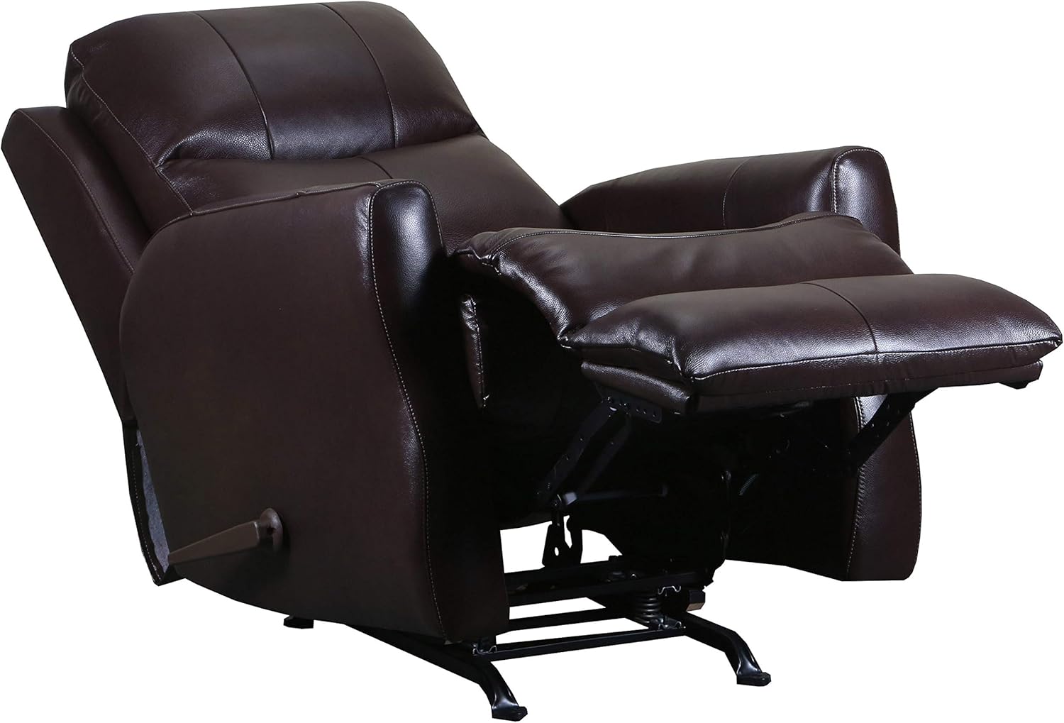  Brand – Ravenna Home Oaklawn Rocker Recliner, 32"W, Leather, Dark Roast: Furniture & Decor
