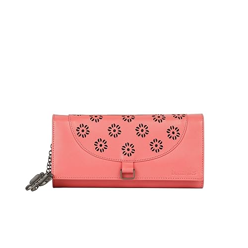 Butterflies Women Texture Wallet (Dark Peach) (BNS 2413DPCH)