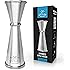 Premium Japanese Style Double Cocktail Jigger, 18/8 Food-Grade Stainless Steel, 1oz-2oz Etched Markings With Incremental Gradations, Beautiful Jiggers Shot Pourer Measuring Tool - By Zulay Kitchen