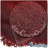 The Crafts Outlet MCR-GLS-MTL-MA6-DRW Metallic Glass Microbead, 1 Bag of 1-Ounce, Rich Devil Red Wine