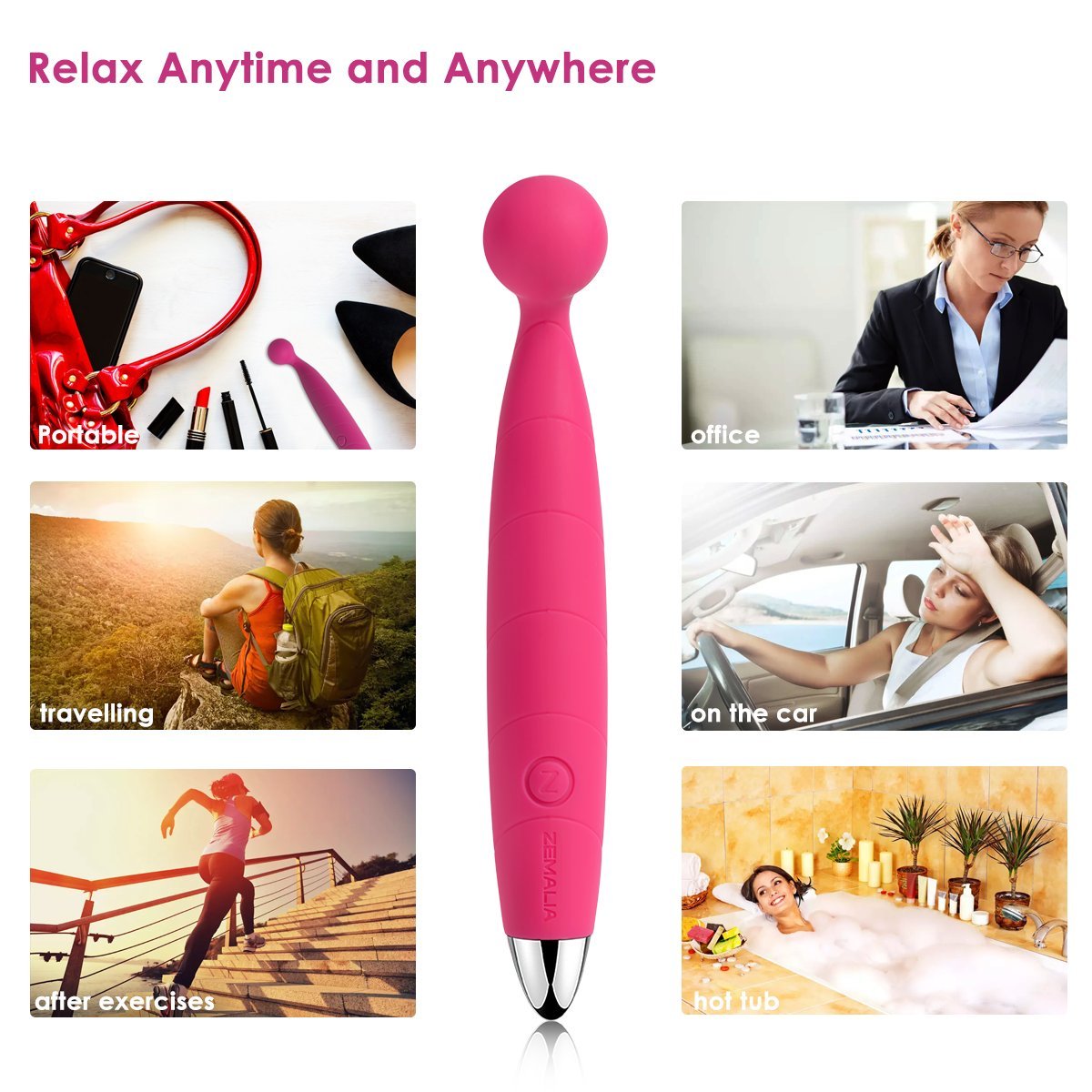 Mini Vibromasseur Stimulateur pour Vissage ou Point G Clitoris pour Débutant