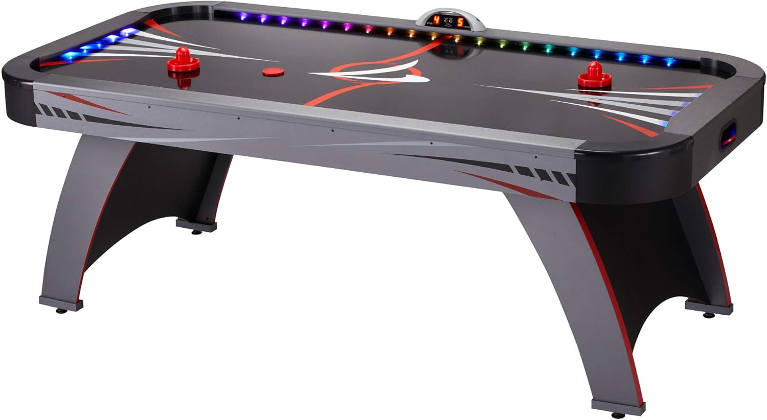 Fat Cat Volt 7’ LED Illuminated Air Hockey Table with Dual Motor Action for Faster Play, Automatic Scoring and Integrated Light System That Takes Game Play to The Next Level : Sports & Outdoors