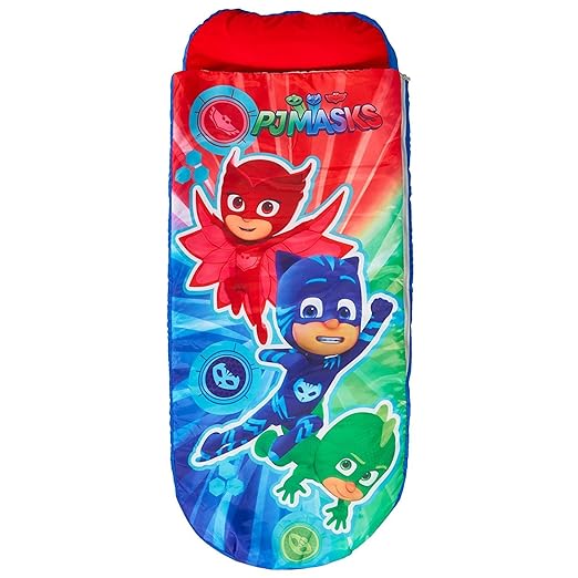 PJ Masks 406PJM Junior-ReadyBed – Kinder-Schlafsack und Luftbett in Einem, Polyester, Mehrfarbig, 150x62x20 cm