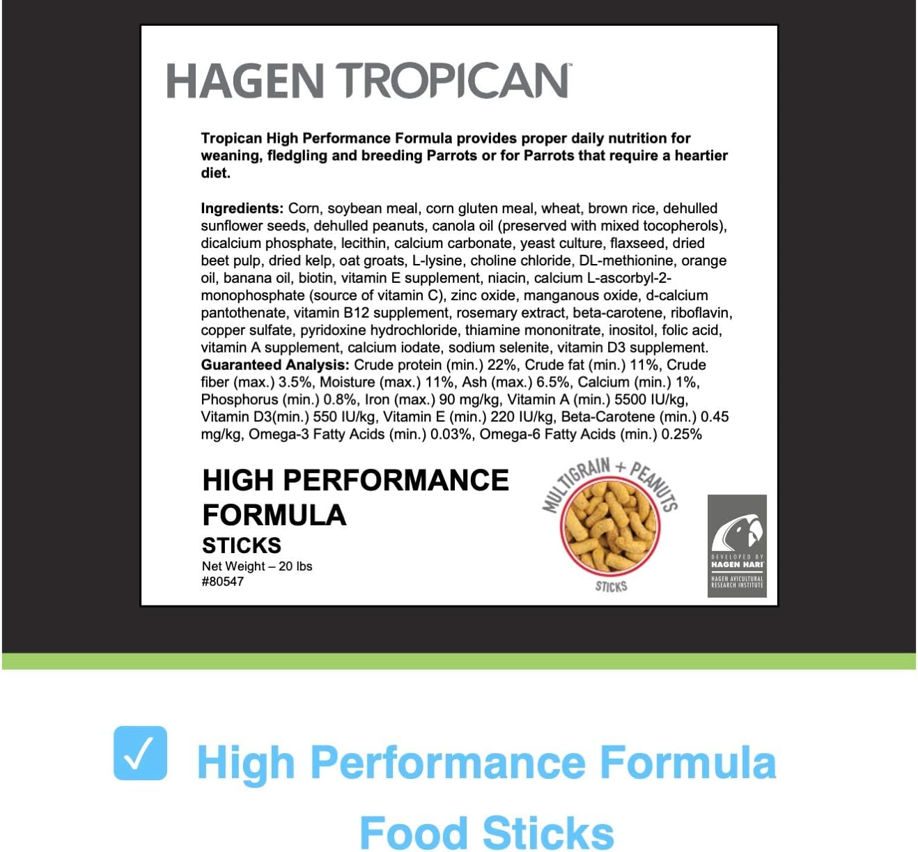 Hari Tropican Parrot High Performance Sticks, 9.07 kg, 9.07 kg (Pack of 1) - Image 3