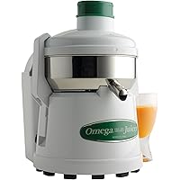 Omega J4000 High Speed Pulp Ejection Juicer 1/3 HP Juices Vegetables Citrus and Fruits at 3500 RPM Surgical Stainless…