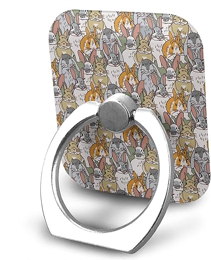 Amazon スマホリング ホールドリング ウサギ ペット 動物柄 薄型 リングホルダー スタンド機能 フィンガーリング 落下防止リング バンカー リング 携帯リング 電話リングスタンド 電話指グリップ 360 回転ブラケット バックルブラケット 車載ホルダー 高級感 落下防止 耐