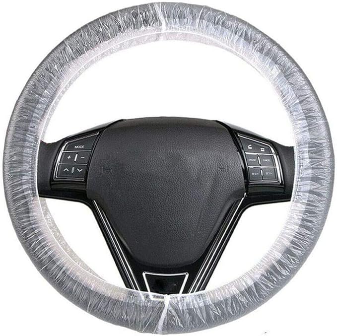 Chronstyle 100 500pcs Clear White Plastic Disposable Truck Steering Wheel Covers For Cars Amazon De Bekleidung