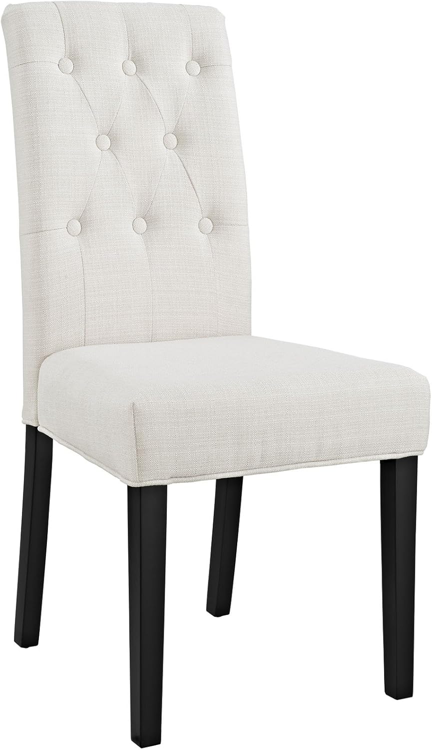 Modway Confer Modern Tufted Upholstered Fabric Parsons Kitchen and Dining Room Chair in Beige - Chairs