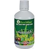 Real Aloe Aloe Vera Super Juice - Organically Grown - No Bitter Taste - 32 fl oz (Pack of 4)