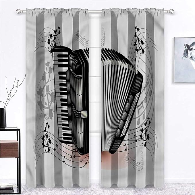 GugeABC Sliding Door Curtains Accordion for Bedroom