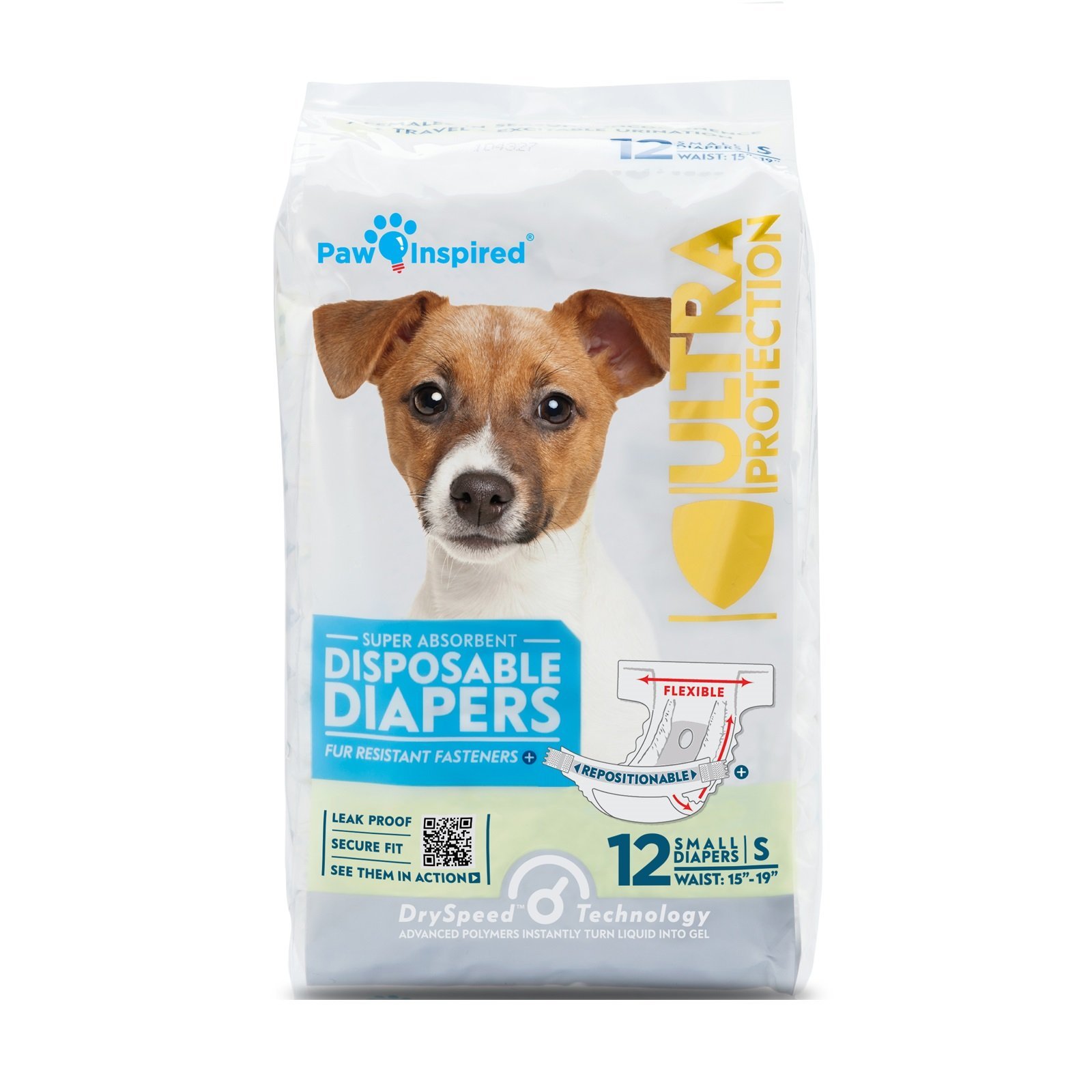 PAW INSPIRED Ultra Protection Female Disposable Dog Diapers 12 Count