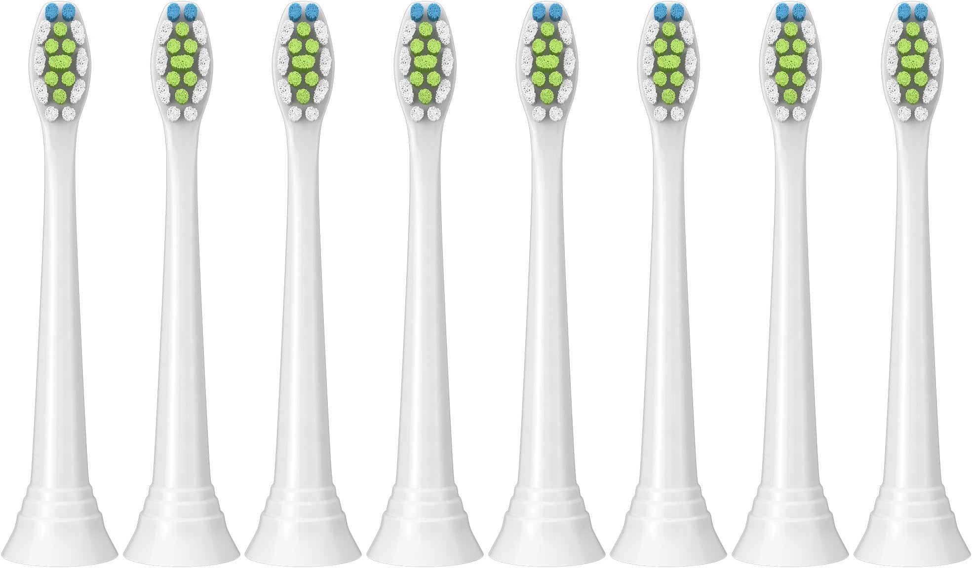 SoniForce DiamondClean Replacement Toothbrush Heads for Philips Sonicare, 8 pack, fits Sonicare DiamondClean, 2 Series Plaque Control, 3 Series Gum Health, FlexCare Series, HealthyWhite and EasyClean