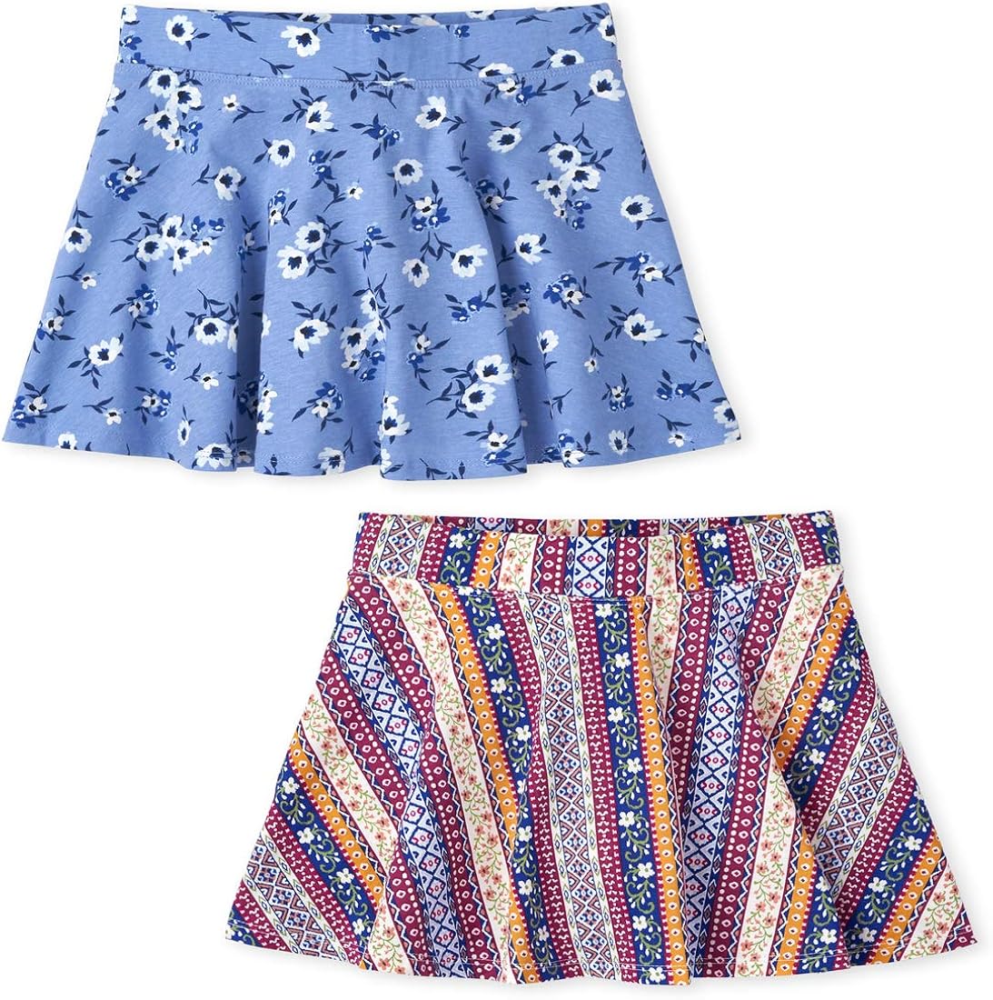 The Children's Place Girls Floral Print Skort 2-Pack: Clothing