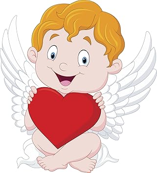 Amazon Com Cute Adorable Sweet Valentine S Day Cartoon Cupid Holding Heart Vinyl Sticker 12 Tall Automotive