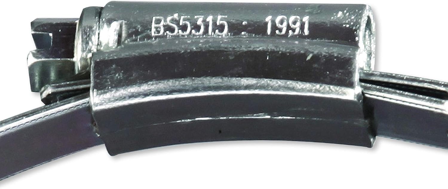 Eclipse Professional Tools ECW1-8 W1 Bag of 10 150-180mm (5 ⅞" - 7 ⅛") Mild Steel Worm Gear Hose Clamps, Silver, 35-50mm (1 ⅜" - 1 ¾") - Image 4