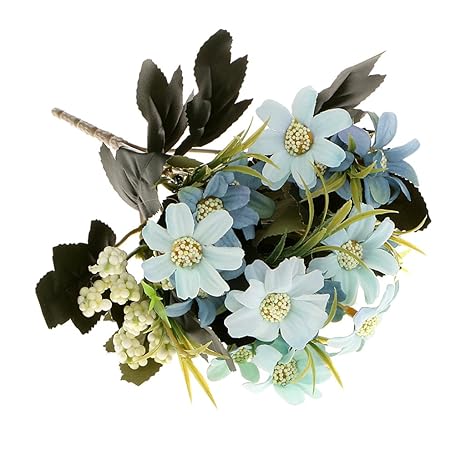 Bouquet De Fleur Marguerite Artificielle Décoration Pour Fête De Mariage Jardin Bleu