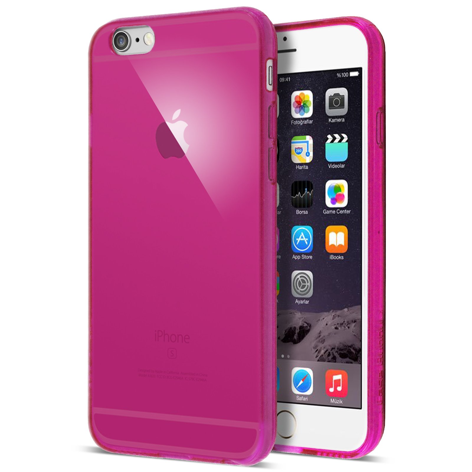 iPhone 6 Case, Transparent Pink Soft TPU Gel Cover and Screen Protector for iPhone 6S/6 [Pink][4.7\