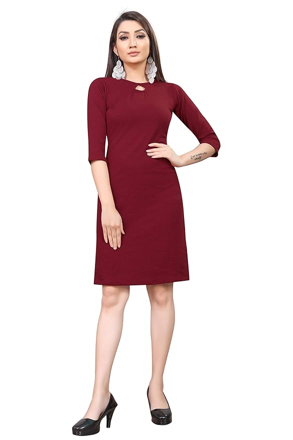 Buy Saree World Present Polyster One Piece Dress Maroon At Amazon In