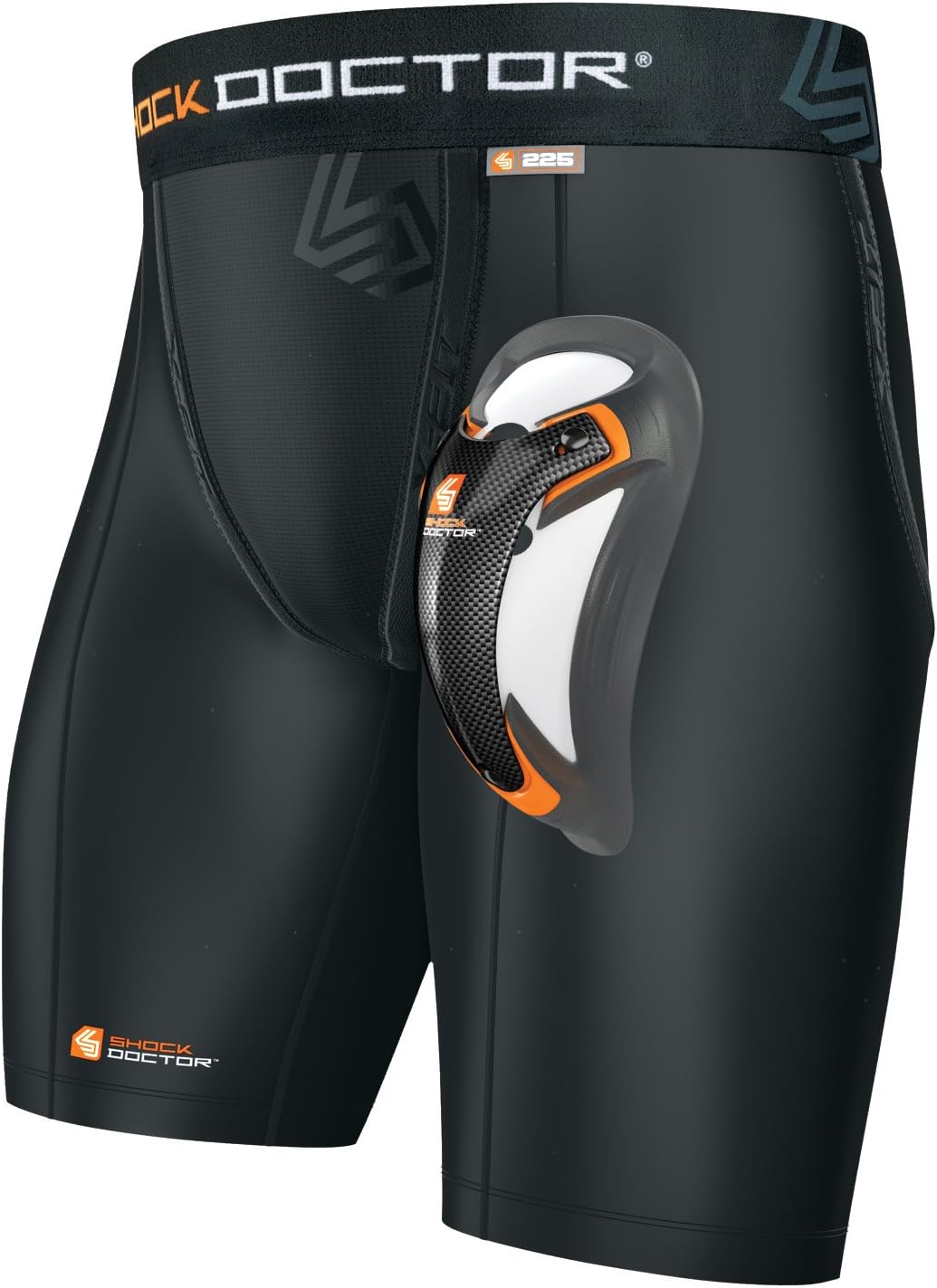 Shock Doctor Men's 225 Ultra Compression Short with Carbon Flex Cup