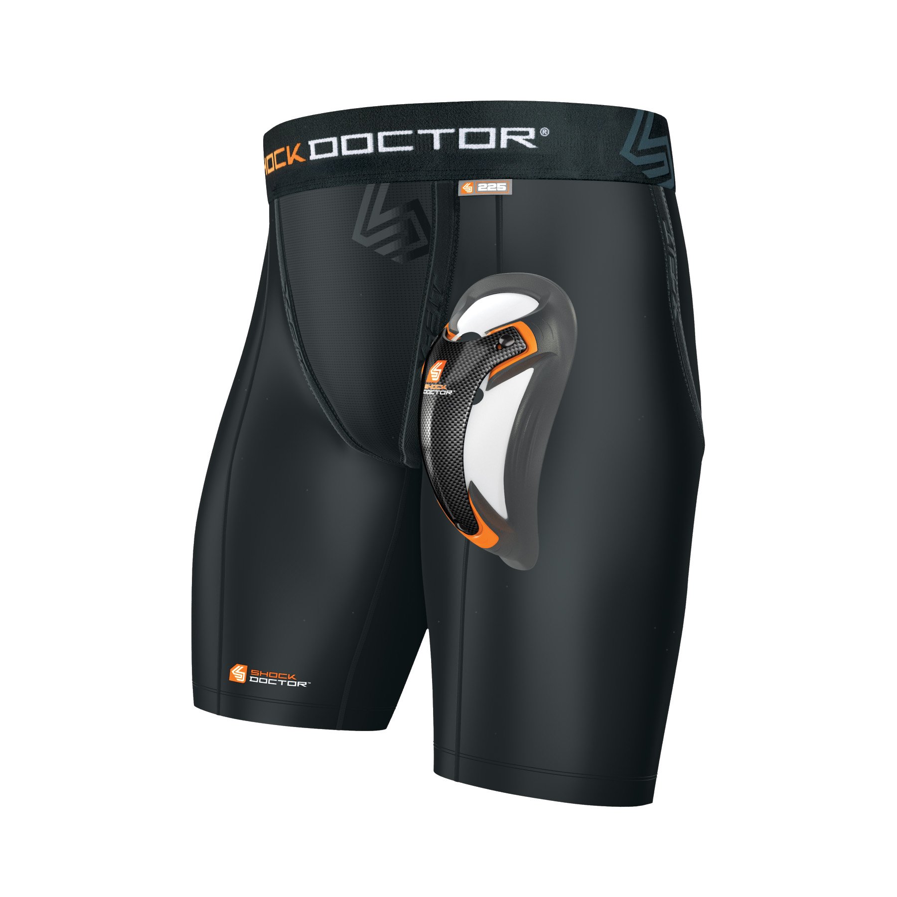 Shock Doctor Men's 225 Ultra Compression Short with Carbon Flex Cup