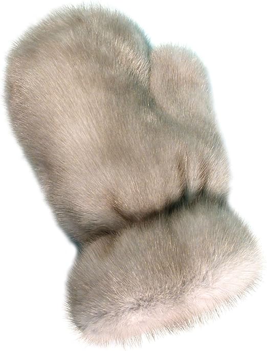 MinkgLove Mink Massage Glove, Silky and Textured Feel, Sapphire Grey