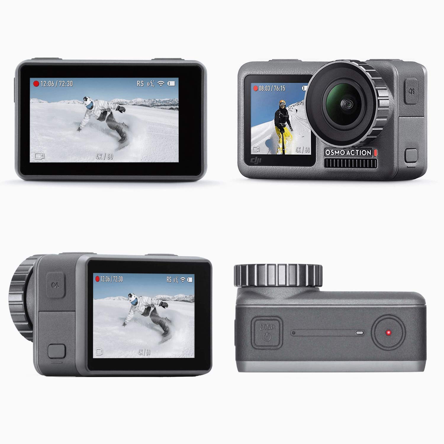 2019 DJI Osmo Action Camera with 2 Screens, 4K HDR Video, 11m(36ft) Waterproof, comes 128GB Micro SD, Carrying Case, Floating Handle, Portable Handheld, 50 in 1 Combo, 1 Year Limited Warranty - Image 3