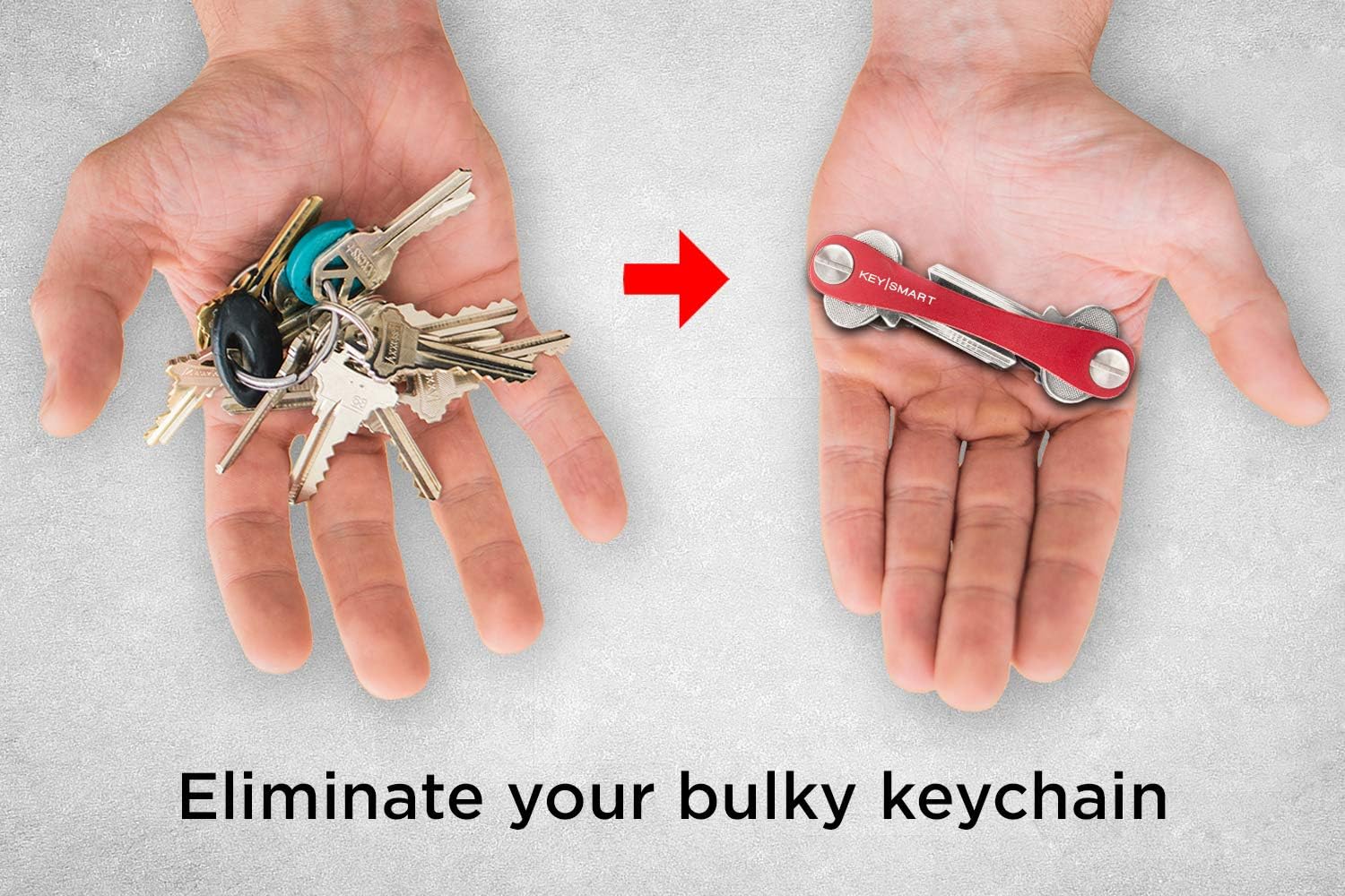 KeySmart - Compact Key Holder and Keychain Organizer (up to 8 Keys, Black): Office Products