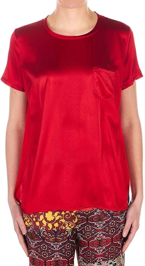 red silk t shirt