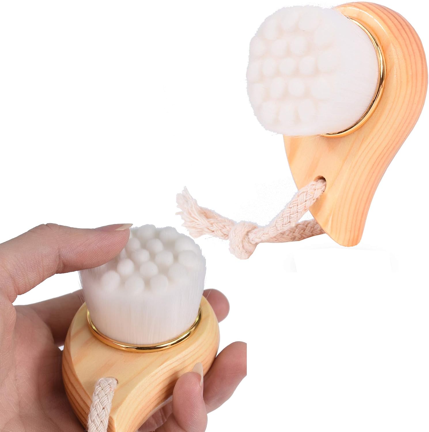 Schneespitze Cleansing Brush, Exfoliating Microfibre Face Cleansing Brush for All Skin Types