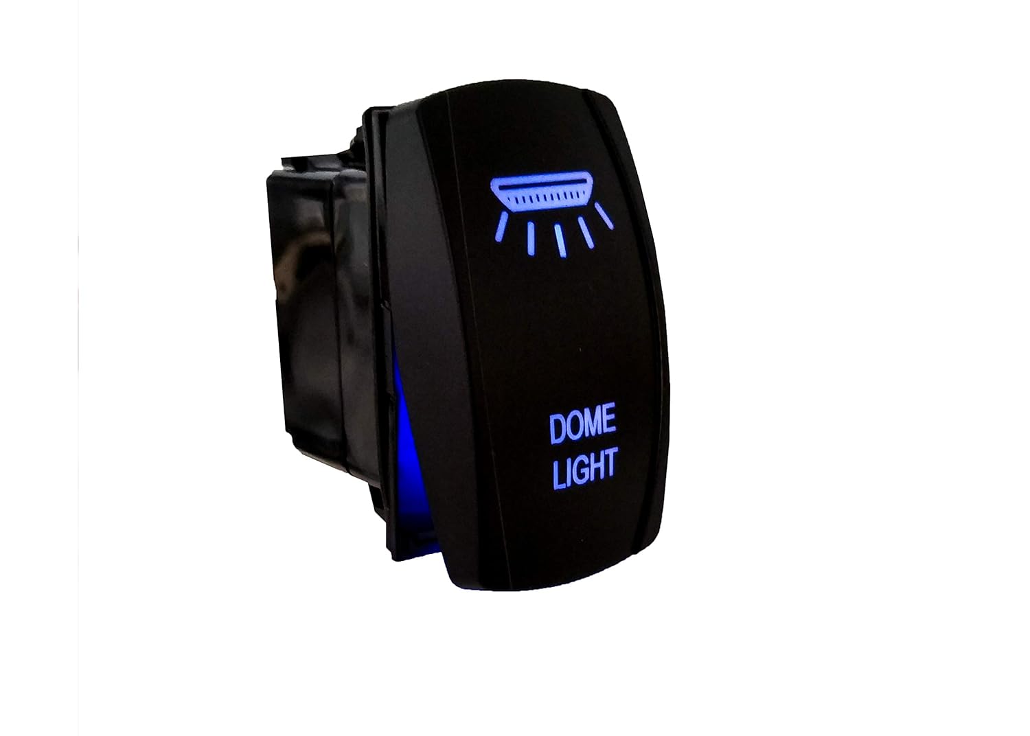 OZ-USA Dome Light On/Off Rocker Switch 5-Pin SPST Laser Blue LED Truck SUV Offroad RZR Polaris