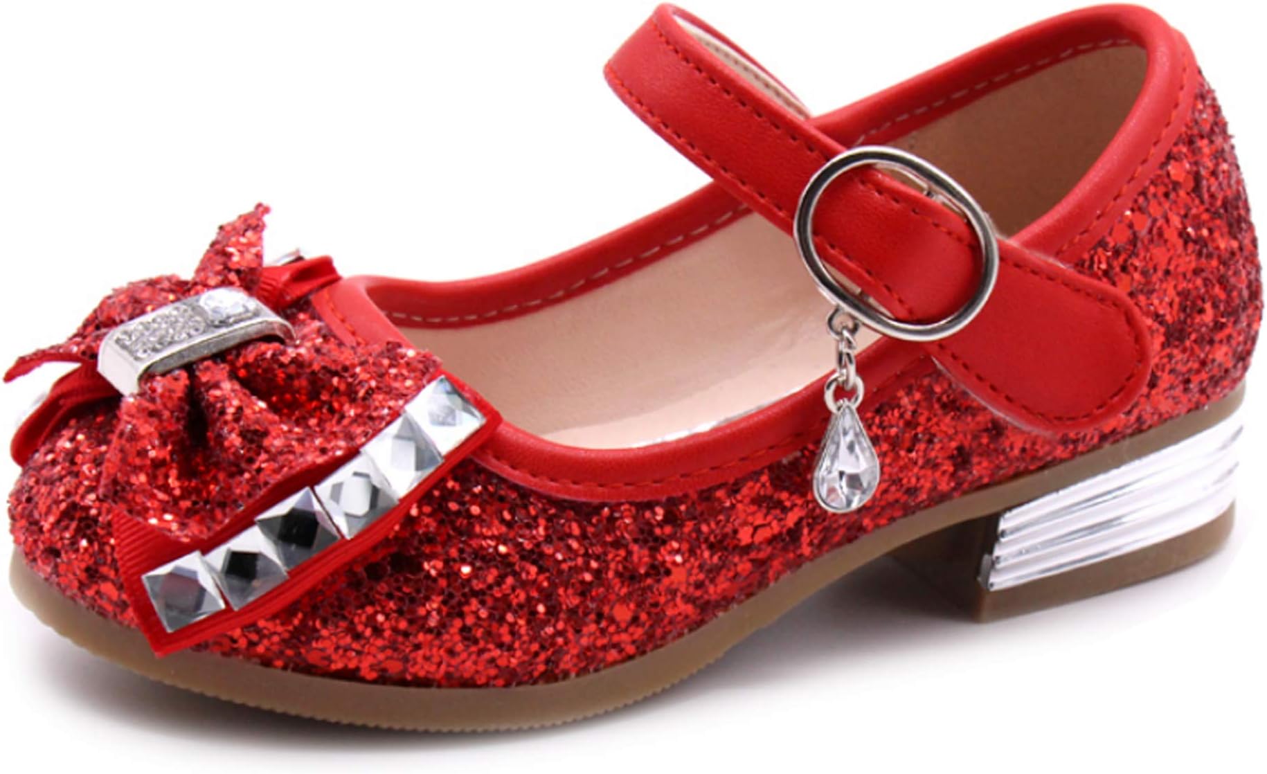 Little Girl's Adorable Sparkle Mary Jane Princess Party Dress Shoes