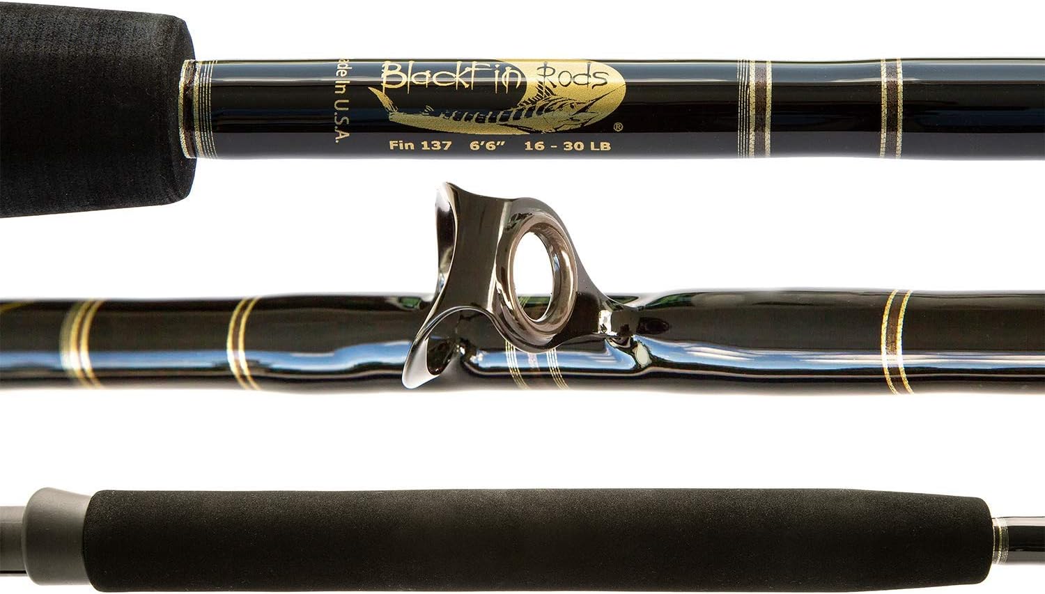 Fin #137(16lb) - Fast Action Circle Hook- 100% E-Glass Blanks, Handcrafted in The USA, Circle Hook Rods
