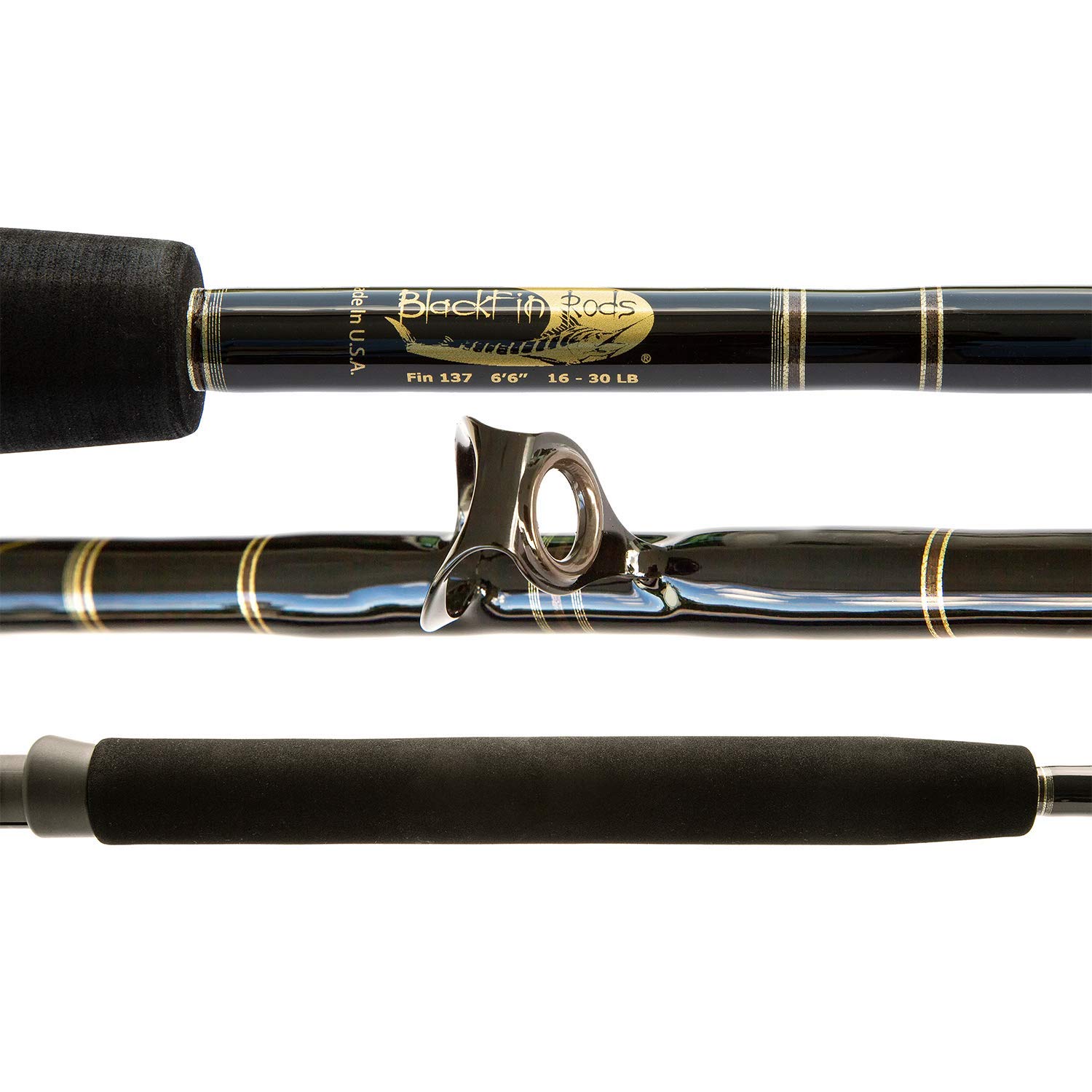 Fin #137(16lb) - Fast Action Circle Hook- 100% E-Glass Blanks, Handcrafted in The USA, Circle Hook Rods