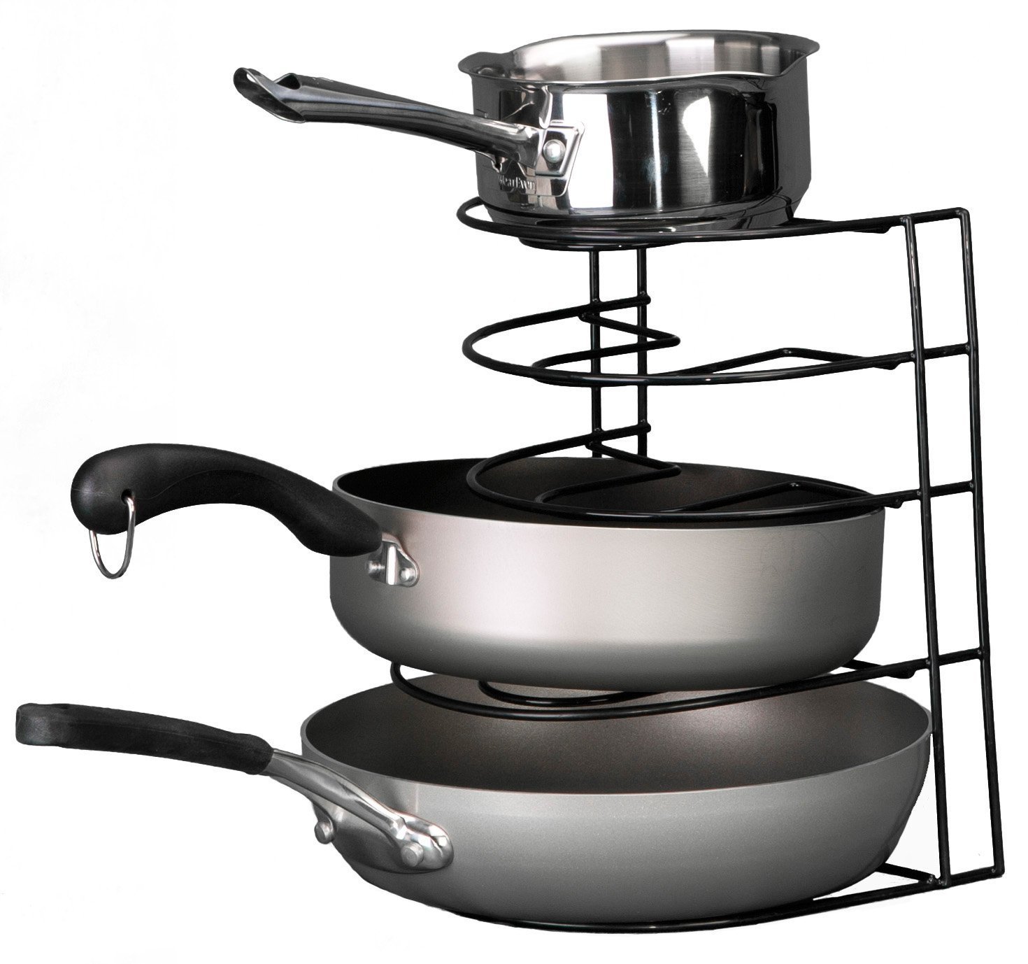 Cookware Storage Holder Fry Pan Organizer Kitchen Pot Lid Gadget Rack! eBay