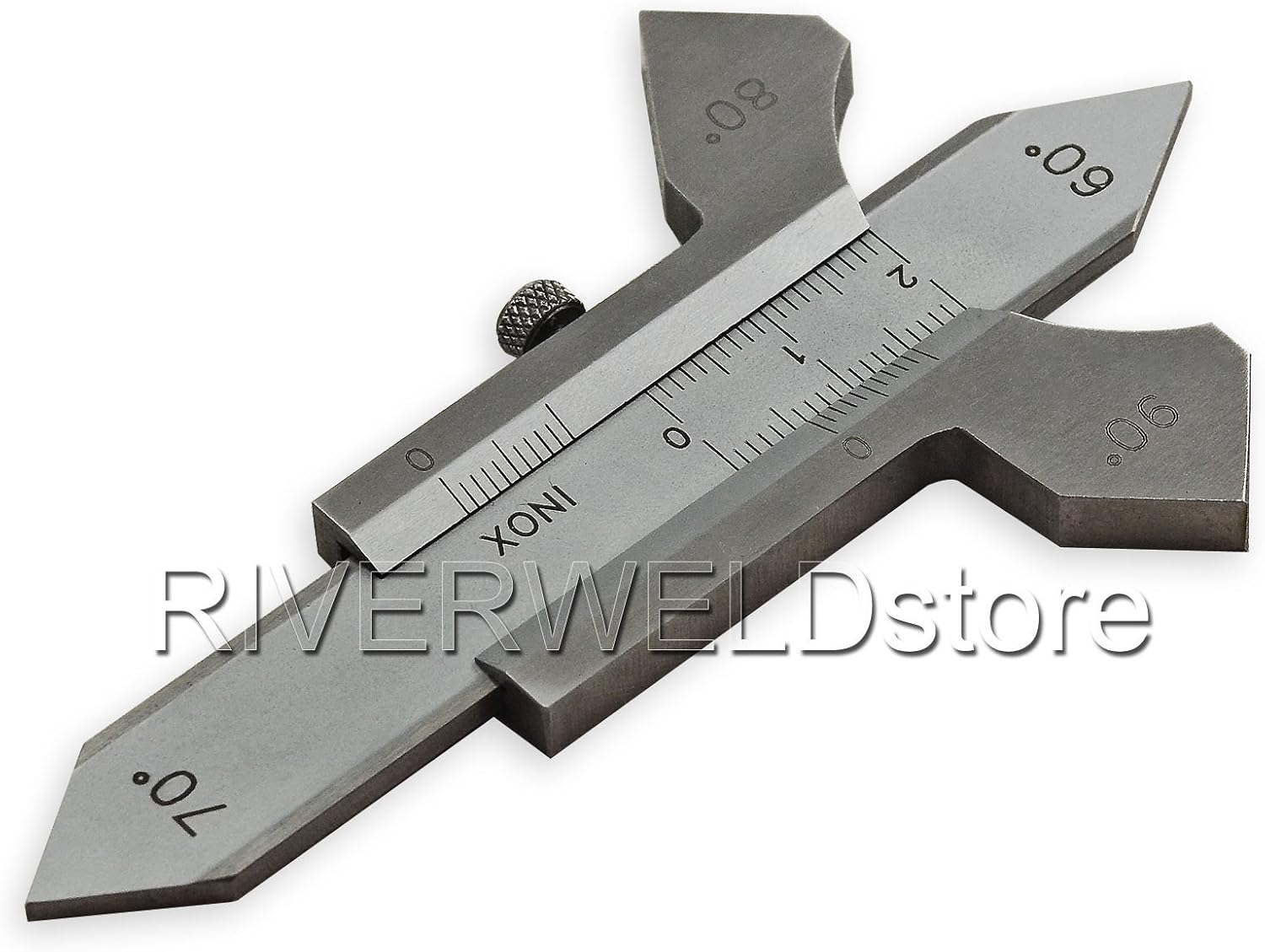 RIVERWELD Welding Gauge 4 Angle Display on Body: 60°, 70°, 80°, 90° Reading Inch, Metric - Image 5