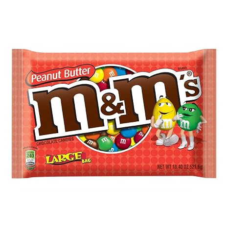 521.6g Peanut Butter m&m's large bag 18.400oz (040000264279)