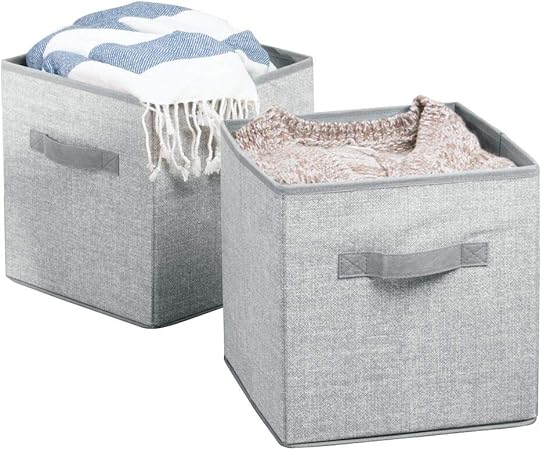 mDesign Organizador de juguetes set x2 - Cajas de almacenaje para el cuarto o el armario de