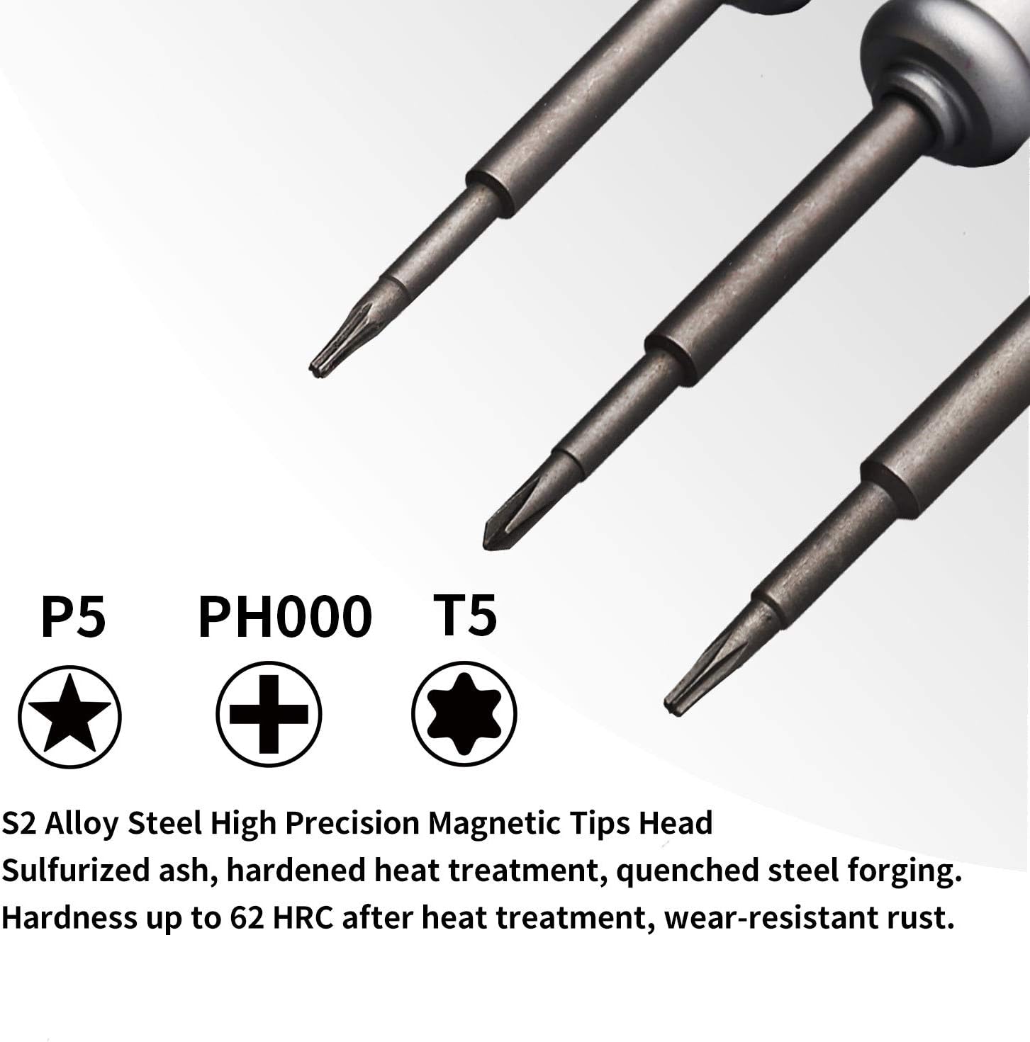Kaisi 5pcs MacBook Repair Tool Kit Precision P5 Pentalobe Screwdriver, T5 Torx and PH000 Phillips Screwdriver with Ultra-Thin Steel and Nylon Spudgers for MacBook Pro & MacBook Air with Retina Display: Electronics