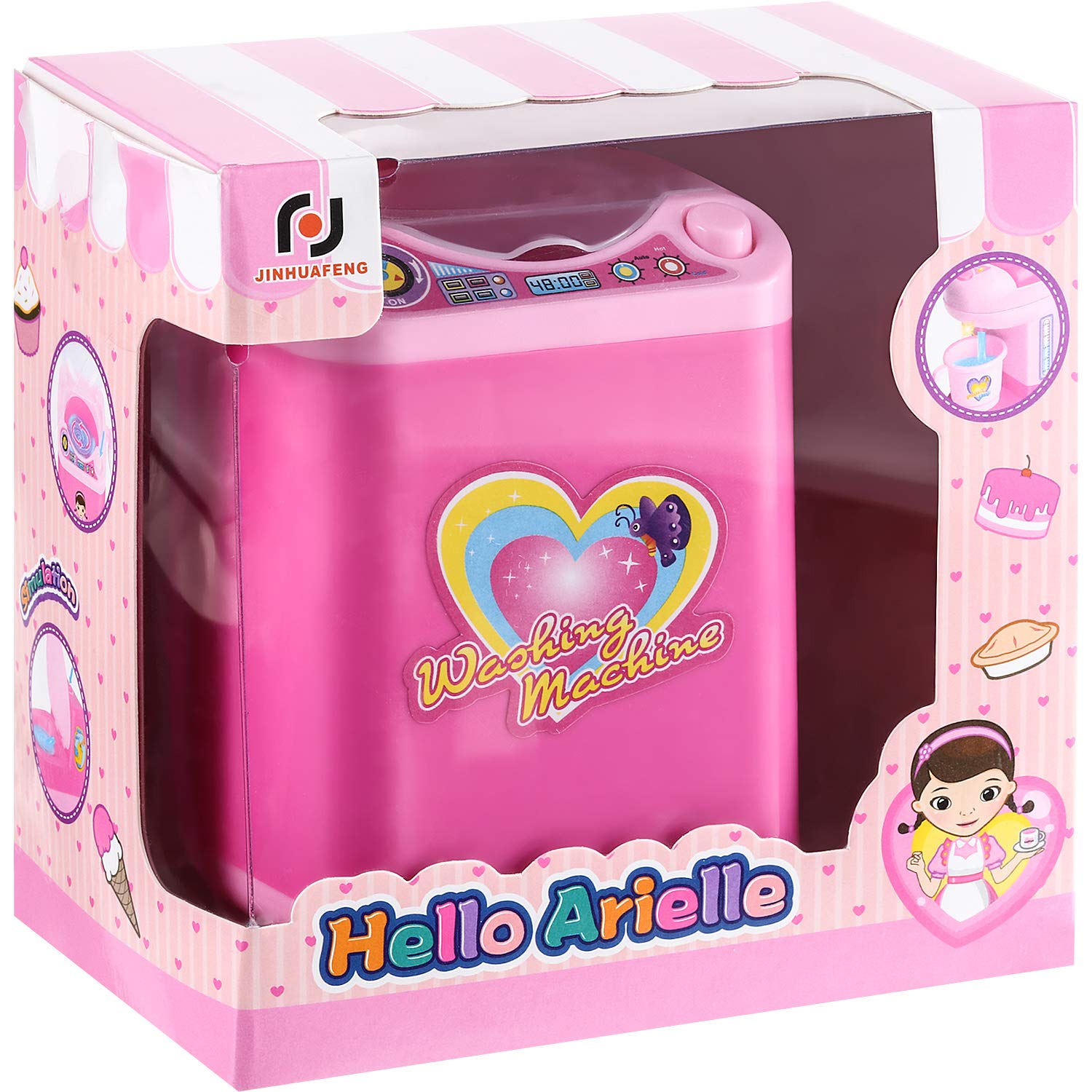 Mini Makeup Brush Cleaner Device Plastic Electric Automatic Washing Machine Sponge Cleaning Toy for Girls Ladies: Beauty