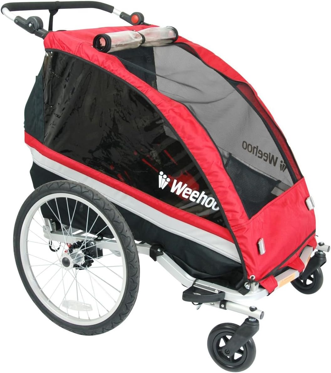Weehoo WeeGo Buggy Bicycle Trailer and Jogger Red/Black, One Size