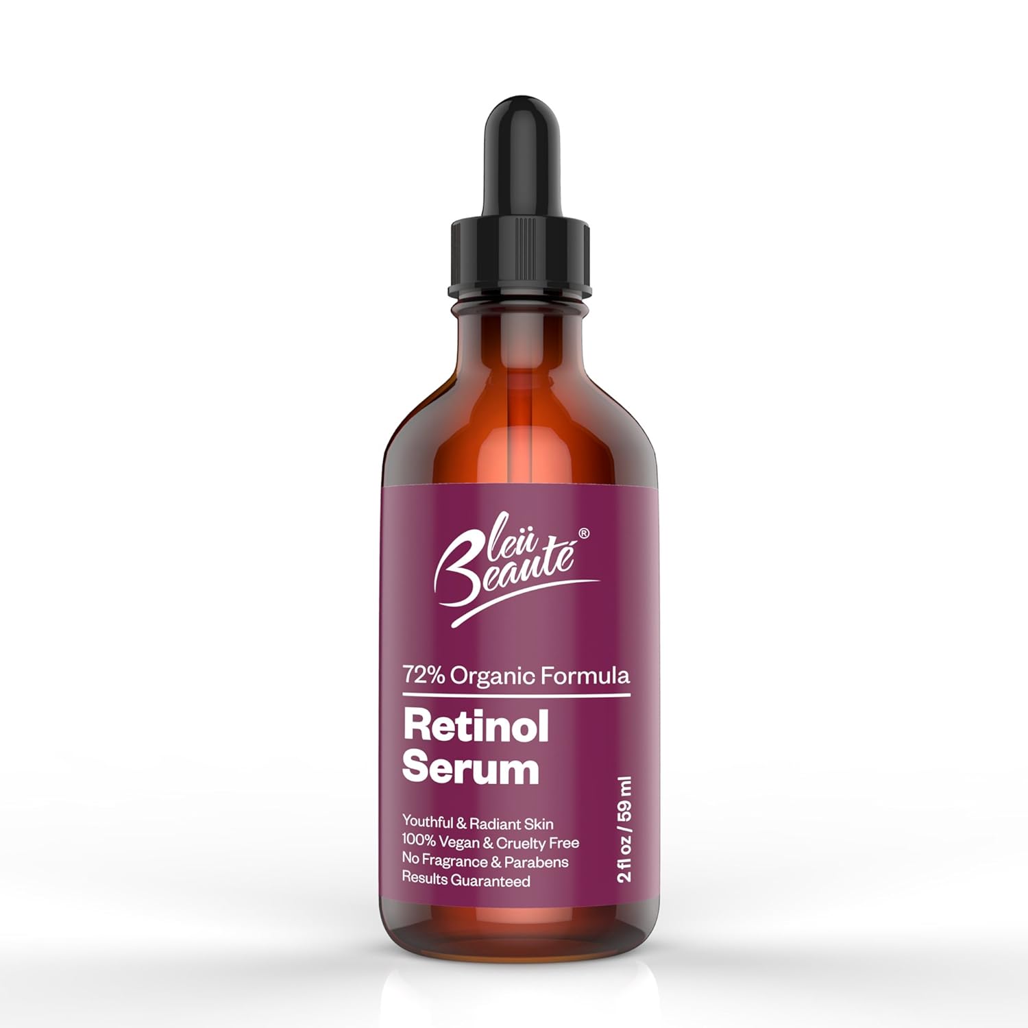 Retinol Serum (2.5%) by Bleu Beauté - High potency anti-aging and anti-wrinkle moisturizing serum - for spots and wrinkles (2 OZ)