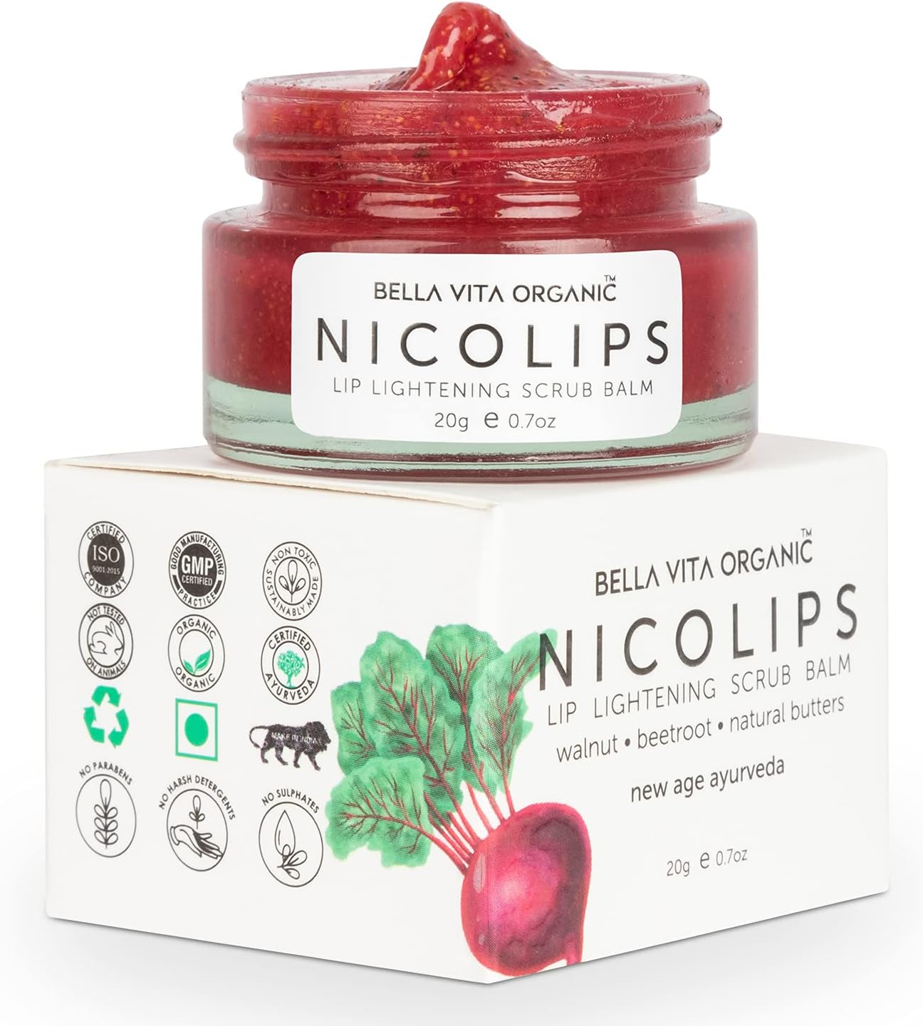 NicoLips Lip Scrub Balm Lightening and 