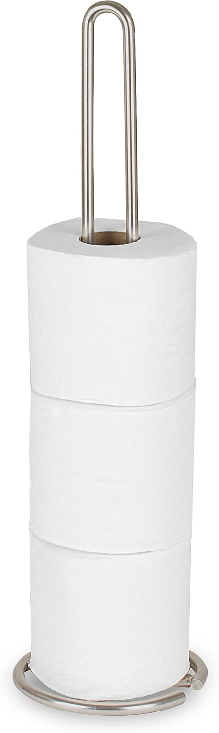 Spectrum Diversified Euro Toilet Tissue Reserve, Toilet Paper Holder, Toilet Roll Holder, Holds Regular & Jumbo Rolls, Modern Bathroom Fixture: Home & Kitchen
