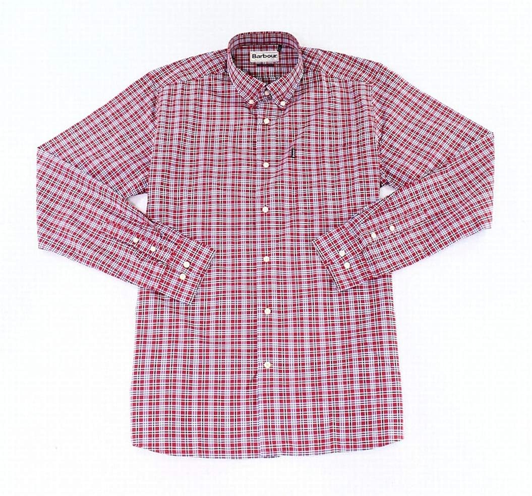 barbour shirts mens red