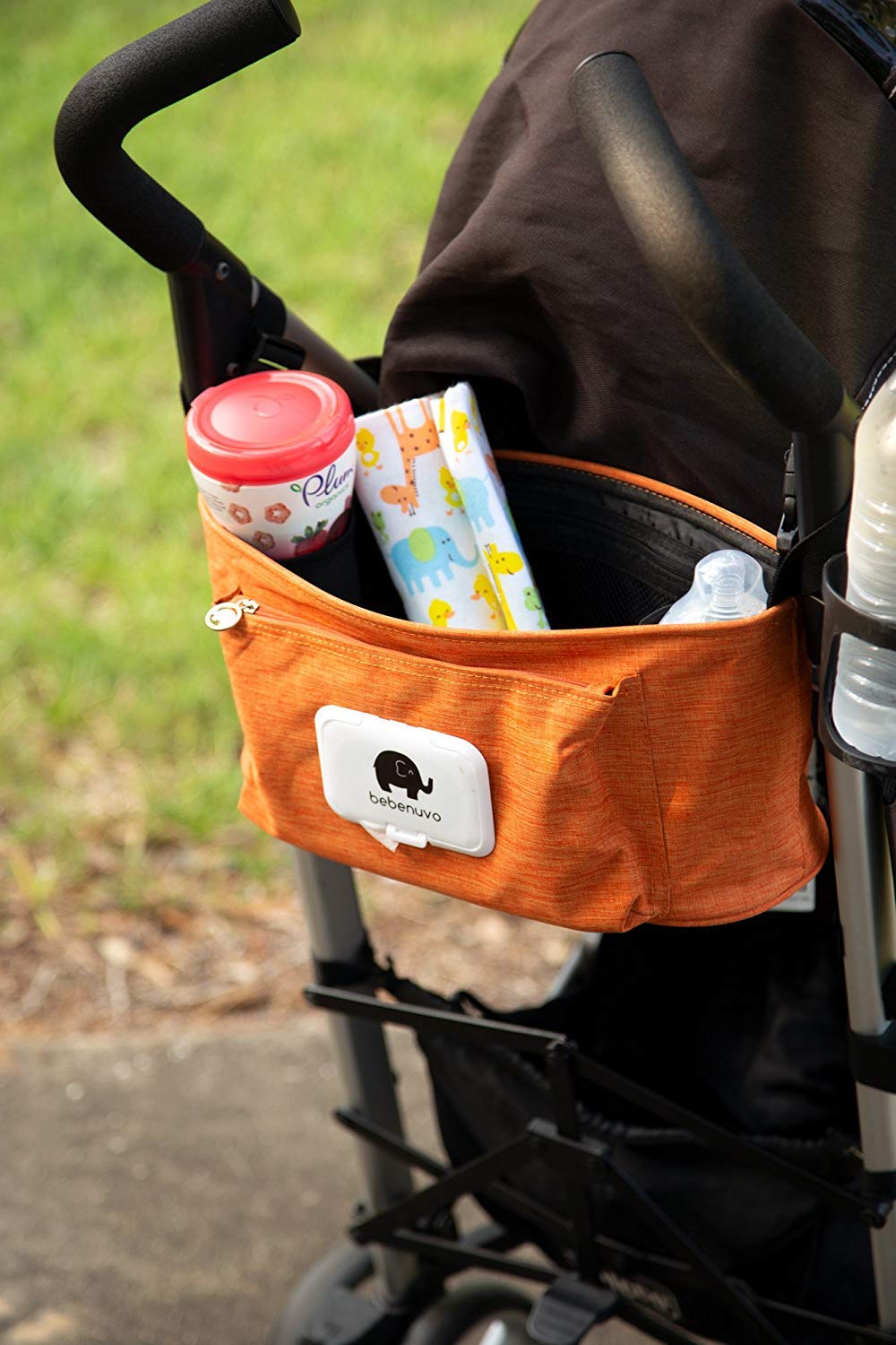 Pram Buggy Organiser Storage Bag for Buggies Baby Stroller Organizer Bag with Sticky Diaper Bag