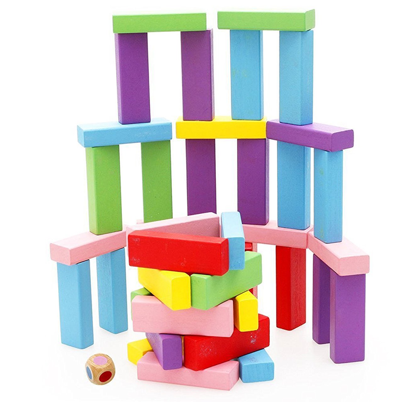 Black Friday Lewo Wooden Stacking Board Games Building Blocks For Kids
