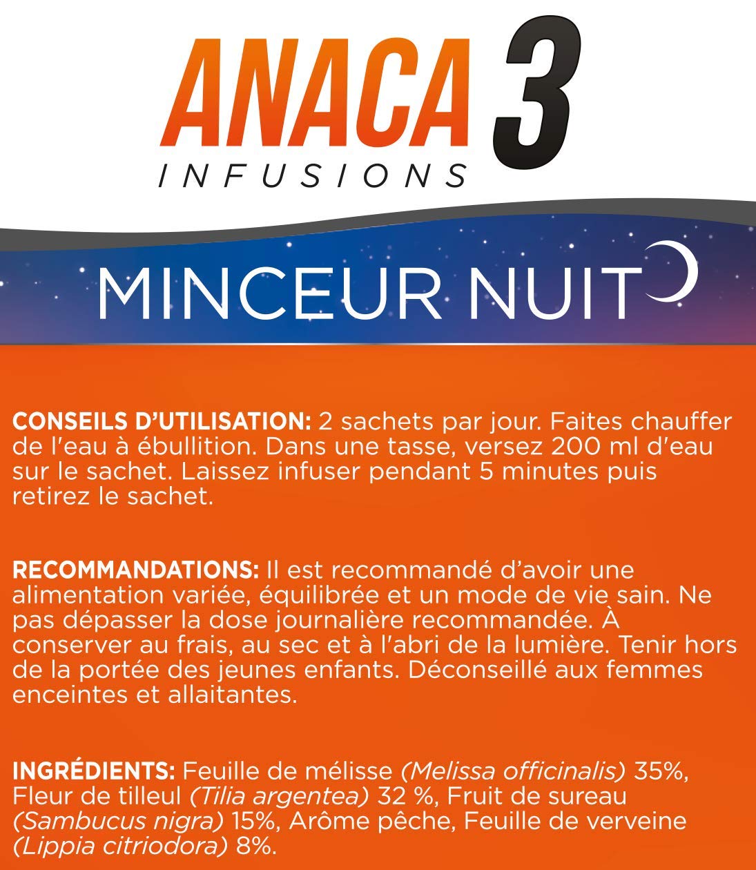 Anaca3 Infusion Minceur Nuit Amazonfr Hygiãšne Et Soins
